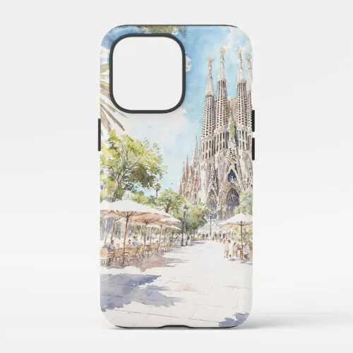 00 - Sagrada Familia - Watercolor Art Phone Case - Main.jpg