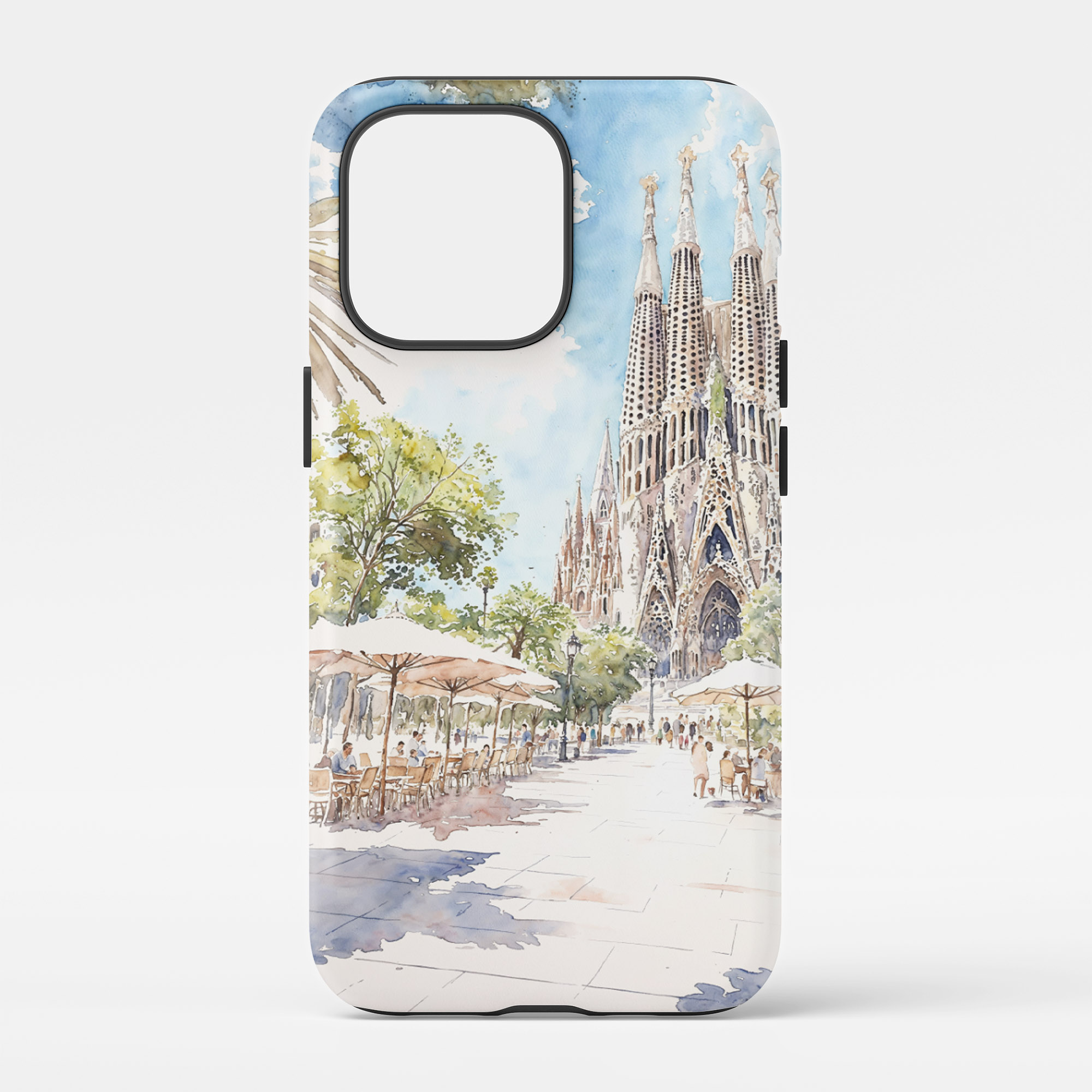 Sagrada Familia Phone Case – Watercolor Art Design for Travel Lovers