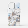 00 - Santorini Blue Dome - Watercolor Art Phone Case - Main.jpg