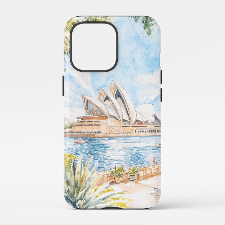 00 - Sydney Australia Watercolor Art Phone Case - Main.jpg