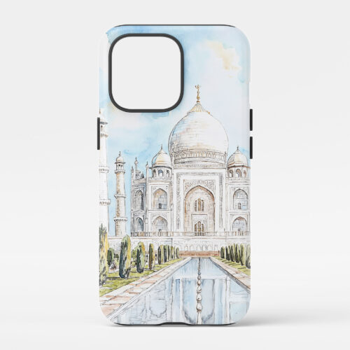 00 - Taj Mahal Watercolor Art Phone Case - Main.jpg