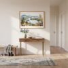 01 - A Framed Adirondack Mountains Watercolor - Horizontal Art Print hanging in Hallway.jpg