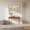 01 - A Framed Arizona Desert Watercolor - Horizontal Art Print hanging in Hallway.jpg