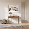 01 - A Framed Guadalupe Mountains National Park Watercolor - Horizontal Art Print hanging in Hallway.jpg