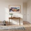 01 - A Framed Haleakala National Park Watercolor - Horizontal Art Print hanging in Hallway.jpg