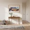 01 - A Framed Haleakala National Park Watercolor - Horizontal Art Print hanging in Hallway.jpg
