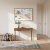 01 - A Framed Indiana Dunes National Park Watercolor - Horizontal Art Print hanging in Hallway.jpg