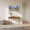 01 - A Framed Kings Canyon National Park Watercolor - Horizontal Art Print hanging in Hallway.jpg