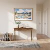 01 - A Framed Lassen Volcanic National Park Watercolor - Horizontal Art Print hanging in Hallway.jpg