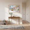 01 - A Framed Lisbon Watercolor Art - Horizontal Art Print hanging in Hallway - Horizontal.jpg