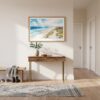 01 - A Framed Outer Banks NC Watercolor - Horizontal Art Print hanging in Hallway.jpg