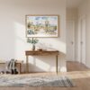 01 - A Framed Saguaro National Park Watercolor - Horizontal Art Print hanging in Hallway.jpg