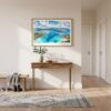 01 - A Framed Virgin Islands National Park Watercolor - Horizontal Art Print hanging in Hallway.jpg