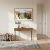01 - A Framed Zion National Park Watercolor - Horizontal Art Print hanging in Hallway.jpg