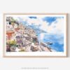 01 - Amalfi Coast Watercolor Art - Horizontal Art - Digital Download - Main.jpg