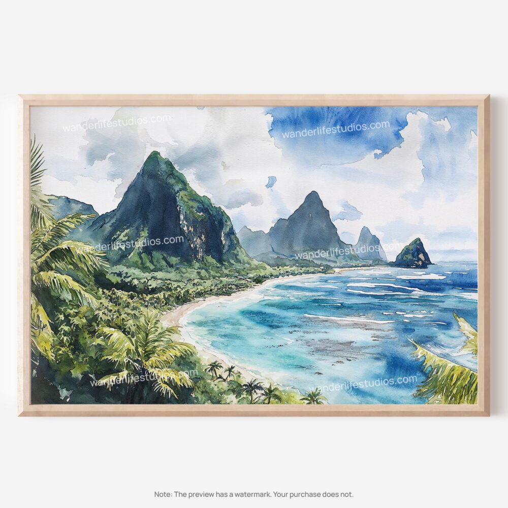 01 - American Samoa National Park Watercolor - Horizontal Art - Digital Download - Main.jpg 01 - American Samoa National Park Watercolor - Horizontal Art - Digital Download - Main.jpg