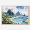 01 - American Samoa National Park Watercolor - Horizontal Art - Digital Download - Main.jpg