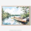 01 - Boundary Waters Watercolor - Horizontal Art - Digital Download - Main.jpg