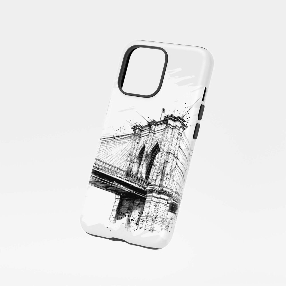 01 - Brooklyn Bridge - Pencil Drawing Phone Case - Floating.jpg 01 - Brooklyn Bridge - Pencil Drawing Phone Case - Floating.jpg