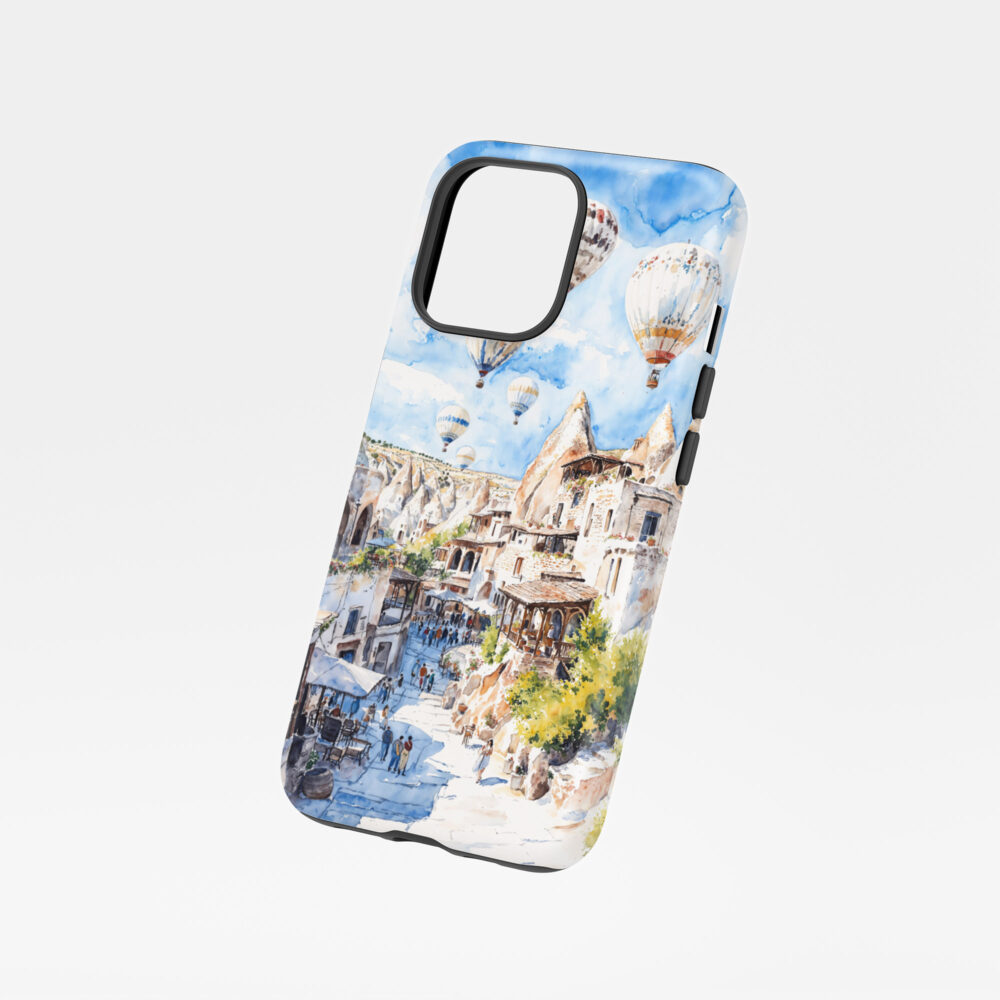 01 - Cappadocia Turkey Watercolor Art Phone Case - Floating.jpg 01 - Cappadocia Turkey Watercolor Art Phone Case - Floating.jpg
