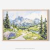 01 - Colorado Rocky Mountains National Park Watercolor - Horizontal Art - Digital Download - Main.jpg