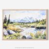 01 - Denali National Park Watercolor - Horizontal Art - Digital Download - Main.jpg