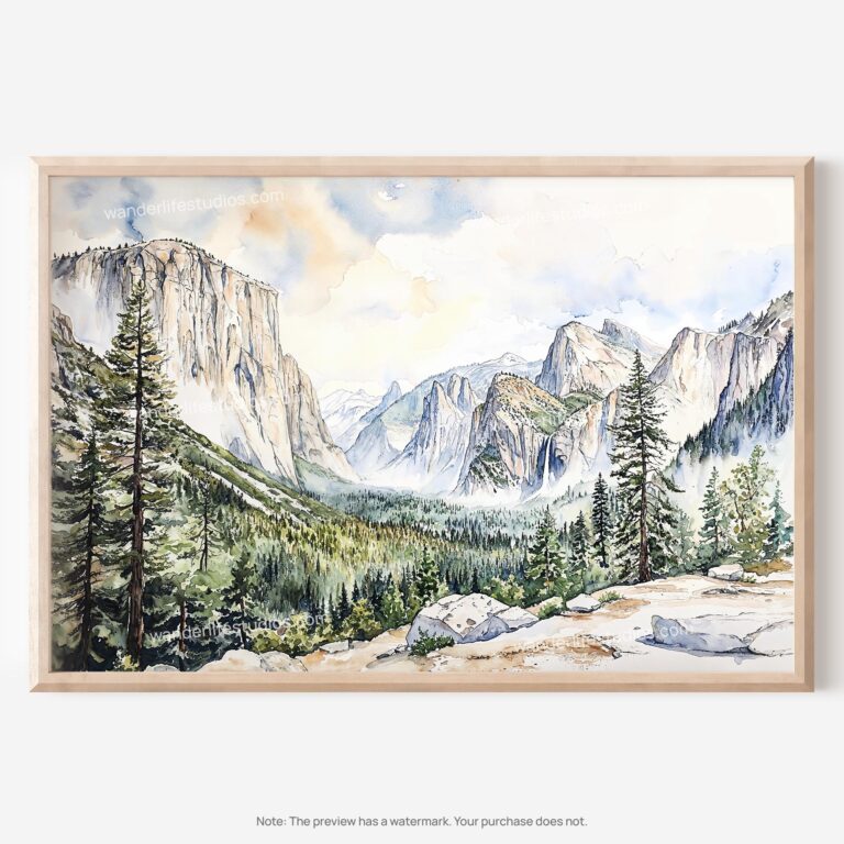 01 - El Capitan Watercolor - Horizontal Art - Digital Download - Main.jpg