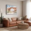 01 - Framed Arches National Park Watercolor - Horizontal Canvas Print - Boho Living Room.jpg