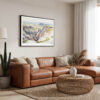 01 - Framed Badlands National Park Watercolor - Horizontal Canvas Print - Boho Living Room.jpg