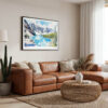 01 - Framed Banff National Park Watercolor - Horizontal Canvas Print - Boho Living Room.jpg