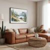01 - Framed Glacier National Park Watercolor - Horizontal Canvas Print - Boho Living Room.jpg