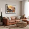 01 - Framed Grand Canyon National Park Watercolor - Horizontal Canvas Print - Boho Living Room.jpg
