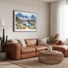 01 - Framed Kings Canyon National Park Watercolor - Horizontal Canvas Print - Boho Living Room.jpg