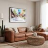 01 - Framed Kyoto Japan Watercolor Art - Horizontal Canvas Print - Boho Living Room.jpg