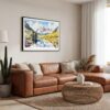 01 - Framed Maroon Bells Aspen CO Watercolor - Horizontal Canvas Print - Boho Living Room.jpg