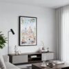 01 - Framed Morning Coffee in Florence Watercolor Canvas Print - Contemporary Living Room - Vertical.jpg