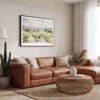 01 - Framed Napa Valley Watercolor - Horizontal Canvas Print - Boho Living Room.jpg