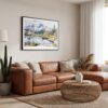 01 - Framed North Cascades National Park Watercolor - Horizontal Canvas Print - Boho Living Room.jpg