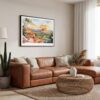 01 - Framed Sedona AZ Watercolor - Horizontal Canvas Print - Boho Living Room.jpg