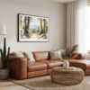 01 - Framed Sequoia National Park Watercolor - Horizontal Canvas Print - Boho Living Room.jpg