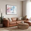 01 - Framed Tokyo Skytree During Sakura Season Watercolor Art - Horizontal Canvas Print - Boho Living Room.jpg