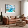 01 - Framed Virgin Islands National Park Watercolor - Horizontal Canvas Print - Boho Living Room.jpg