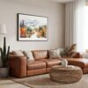 01 - Framed White Mountains National Park Watercolor - Horizontal Canvas Print - Boho Living Room.jpg