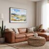 01 - Framed Yellowstone National Park Watercolor - Horizontal Canvas Print - Boho Living Room.jpg