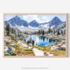 01 - Kings Canyon National Park Watercolor - Horizontal Art - Digital Download - Main.jpg