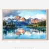 01 - Lake Clark National Park Watercolor - Horizontal Art - Digital Download - Main.jpg