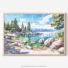 01 - Lake Tahoe Watercolor - Horizontal Art - Digital Download - Main.jpg
