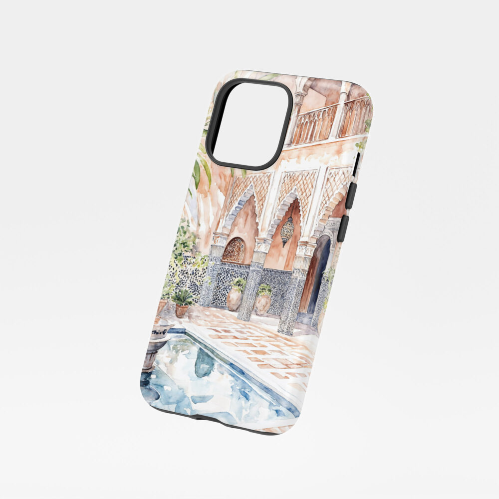 01 - Marrakesh Morroco Backyard Watercolor Phone Case - Floating.jpg 01 - Marrakesh Morroco Backyard Watercolor Phone Case - Floating.jpg