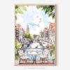 01 - Morning Coffee in Amsterdam Watercolor Art - Digital Download - Main.jpg