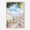 01 - Morning Coffee in Lisbon Watercolor Art - Digital Download - Main.jpg